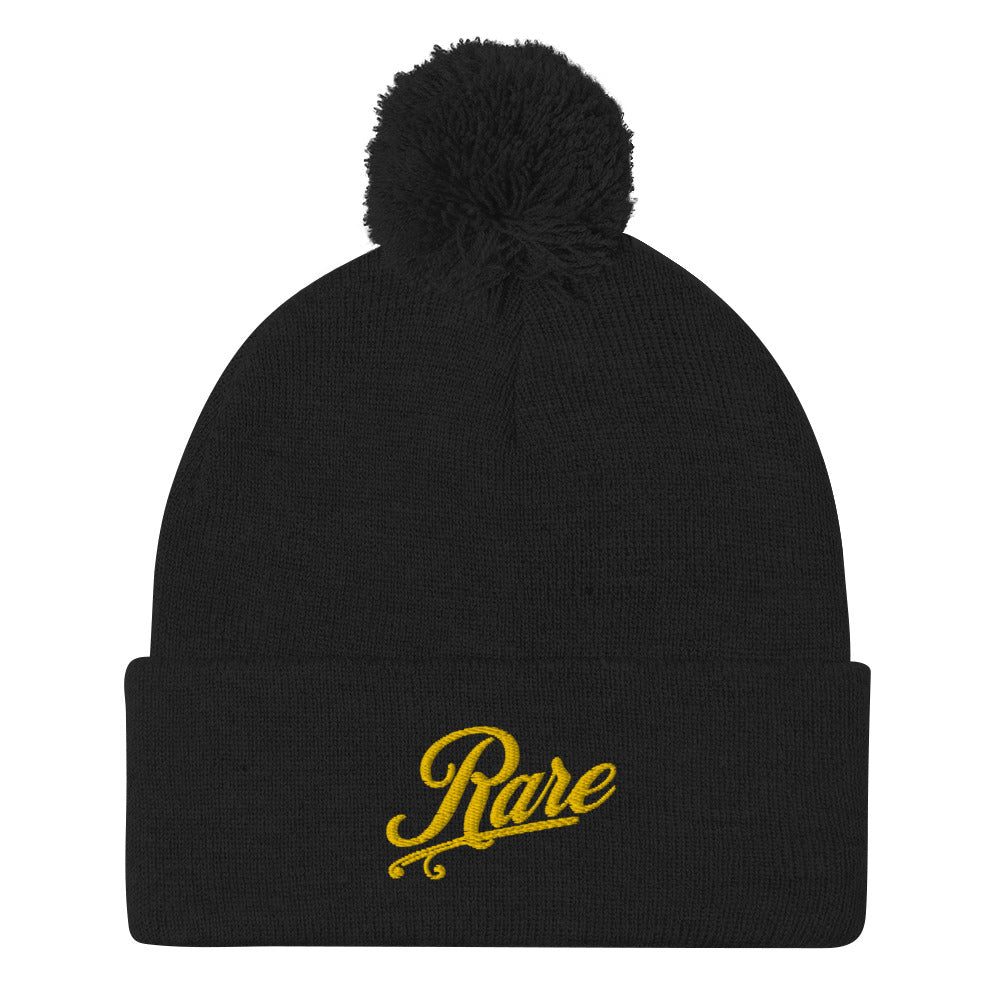 Pom-Pom Beanie - Rare - Black