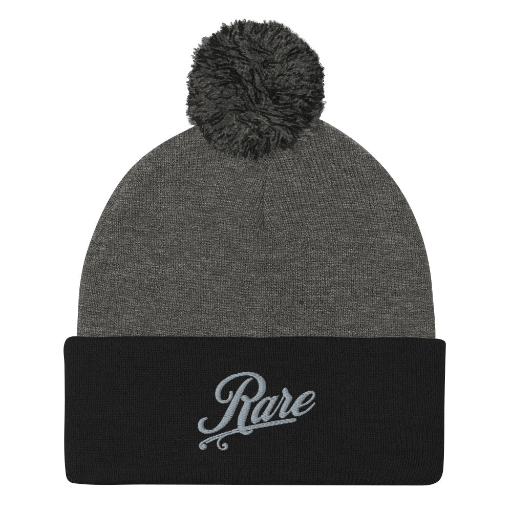 Pom-Pom Beanie - Rare - Grey/Black