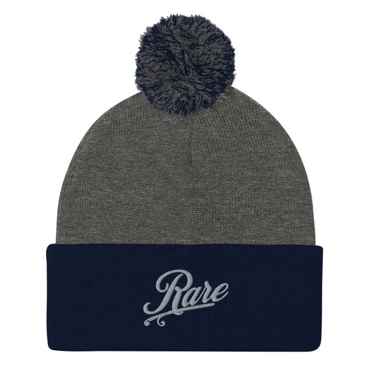 Pom-Pom Beanie - Rare - Grey/Navy